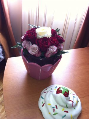 cupcake, Roses, Beauty