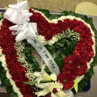 funeral,, wreath, carnations, remebering